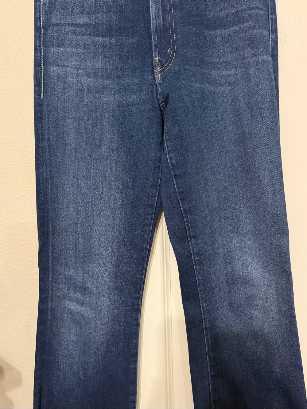 MOTHER hustler ankle fray wash home movies size 28